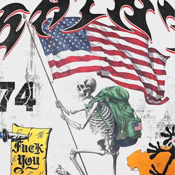 Saint Michael White Loose Print Sleeveless - Picture 3 of 7